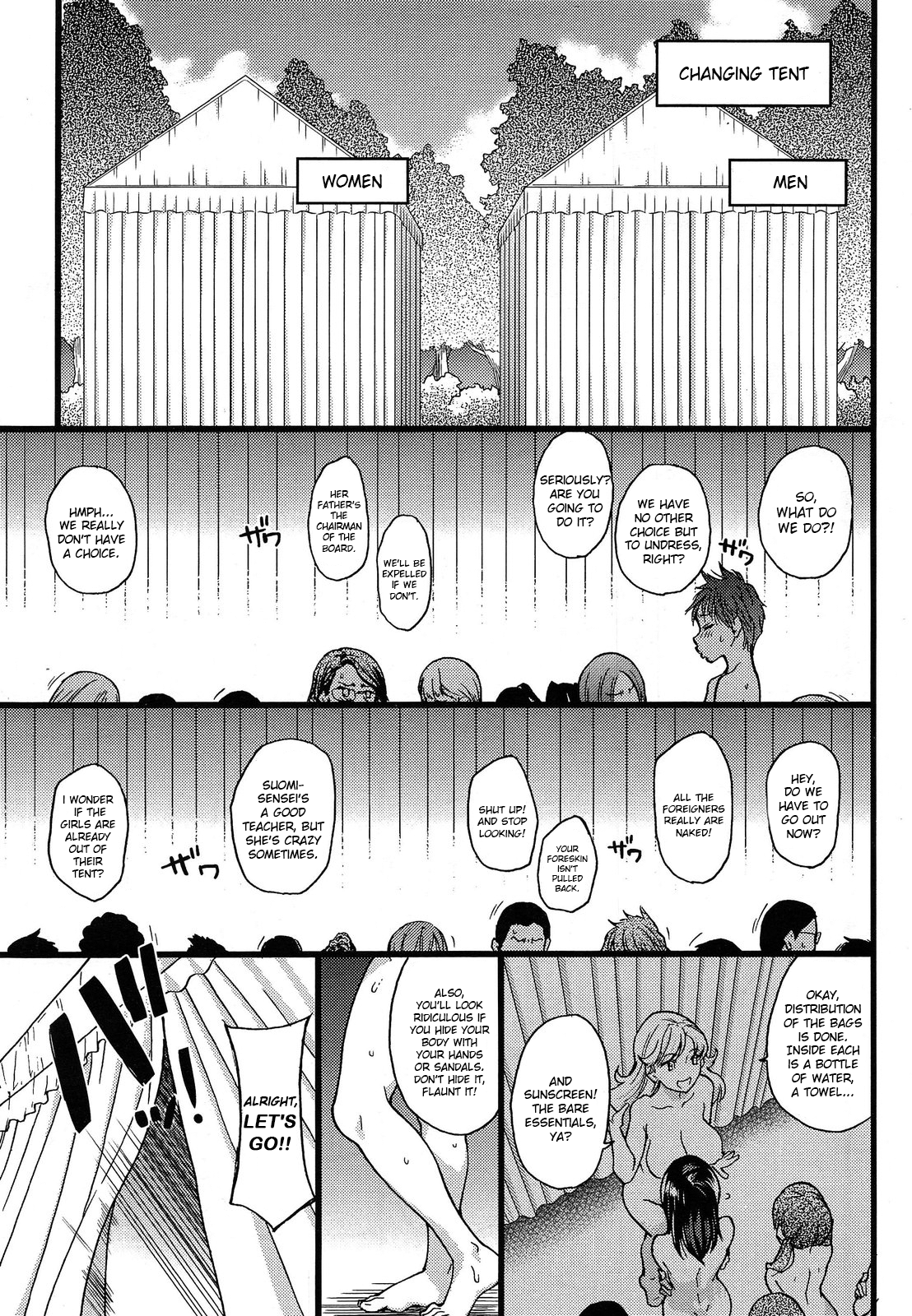 Nudist Beach ni Syuugaku Ryokoude!! Ch. 1-9 page 8 full
