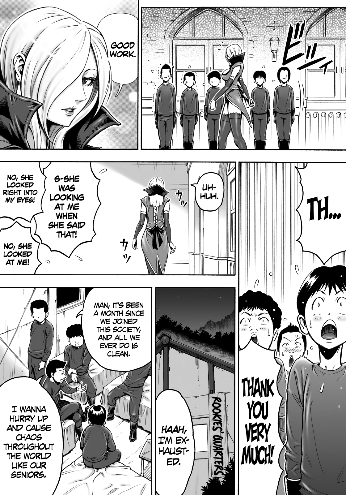 Aku no Onna Shuryou to Doutei Kouseiin | Evil Leader and the Virgin Members  =TLL + CW= page 4 full