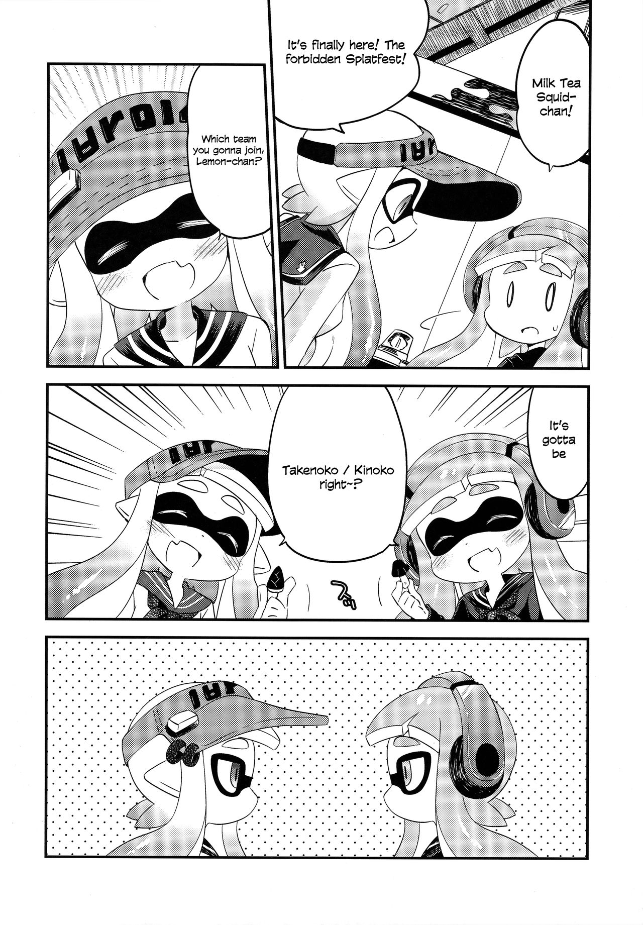 Rezu Geso Gachi♥cchi - Kinoko Takenoko Kassen | Super Lewd Lesbian Calamari - Mushrooms vs Bamboo Shoots page 3 full