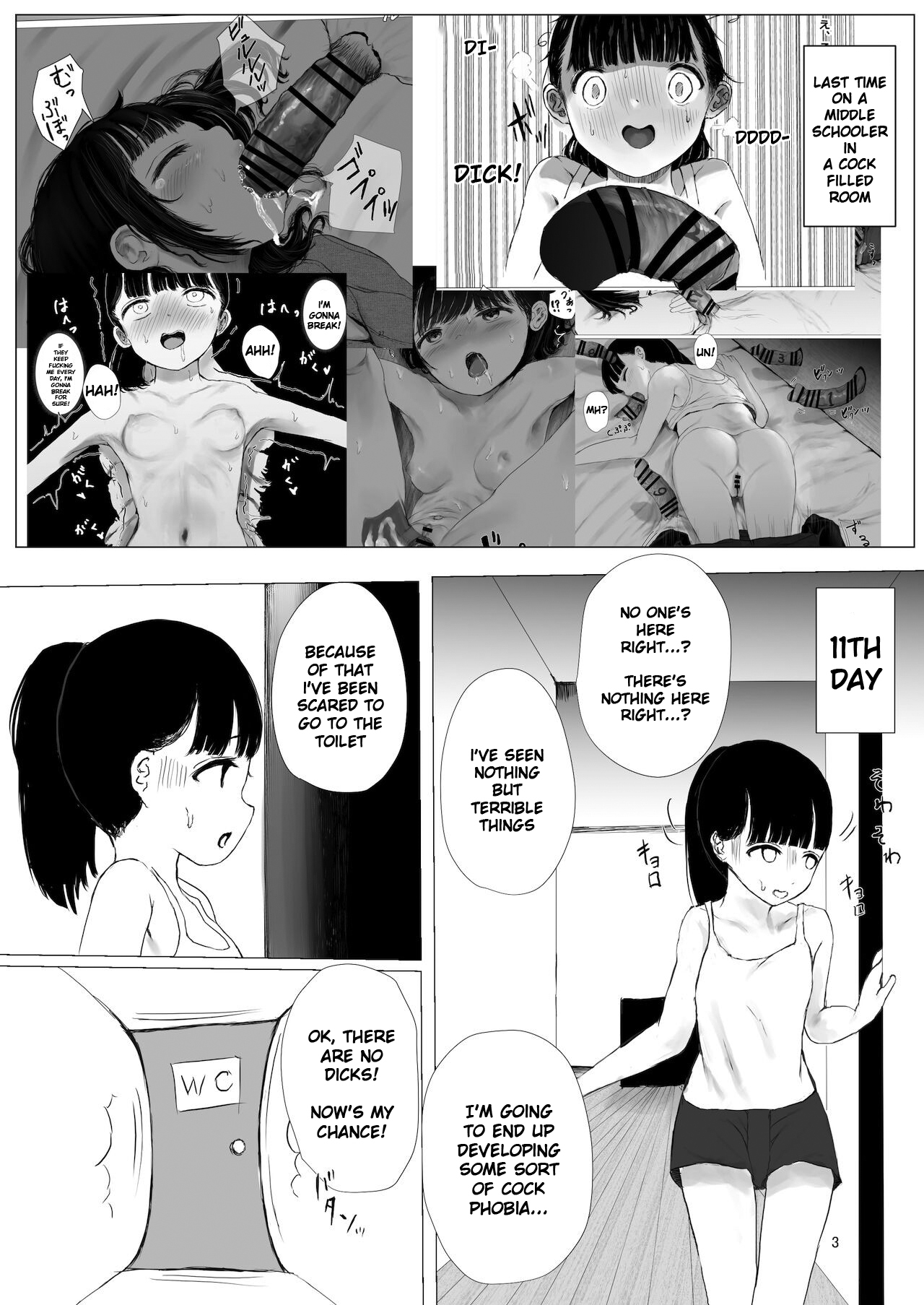 JC Chinpo-beya Ikkagetsu Seikatsu Challenge!!  | Middle Schooler in a Cock Filled Room for 1 Month Challenge!! page 2 full