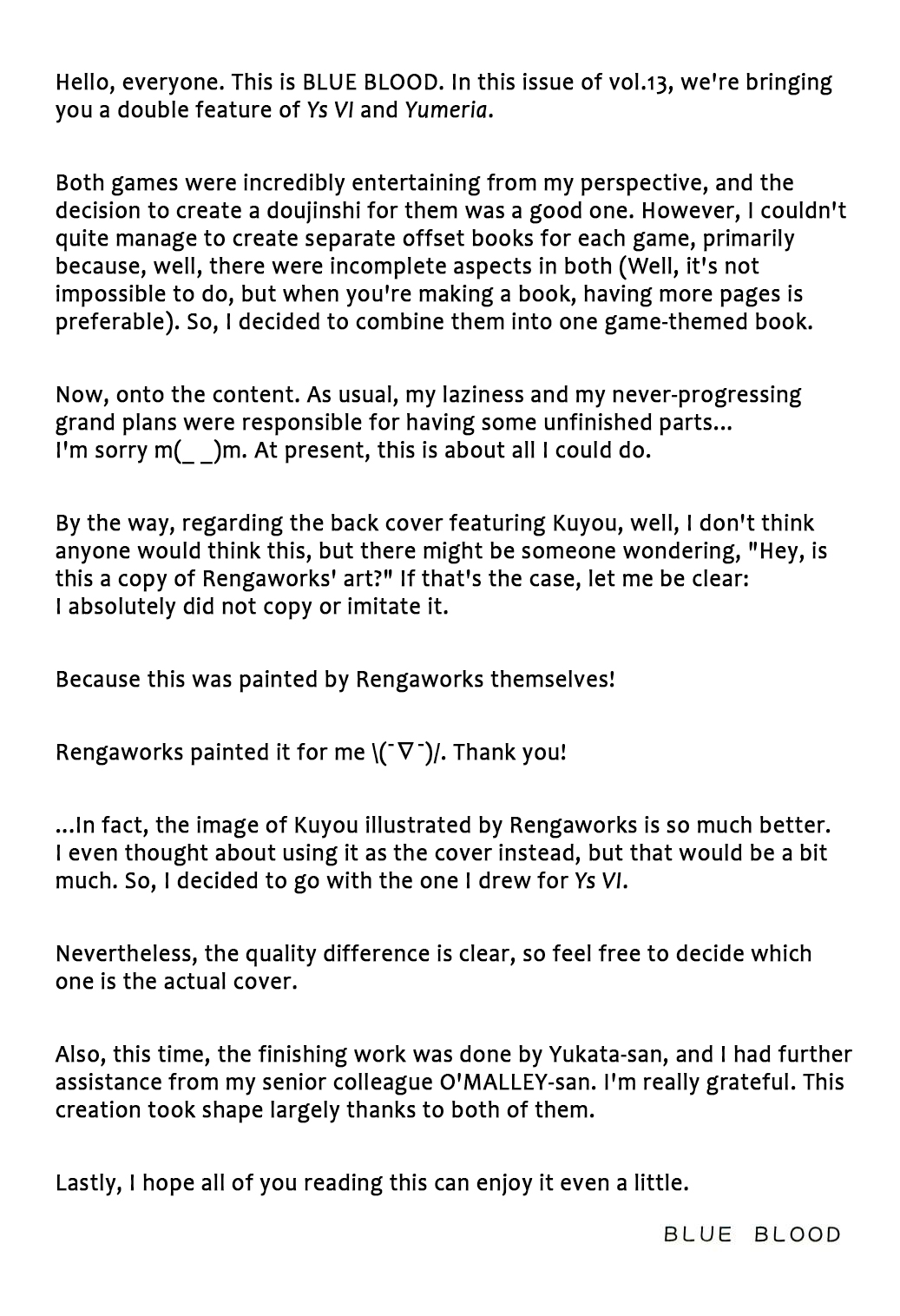 BLUE BLOOD'S Vol. 13 page 2 full