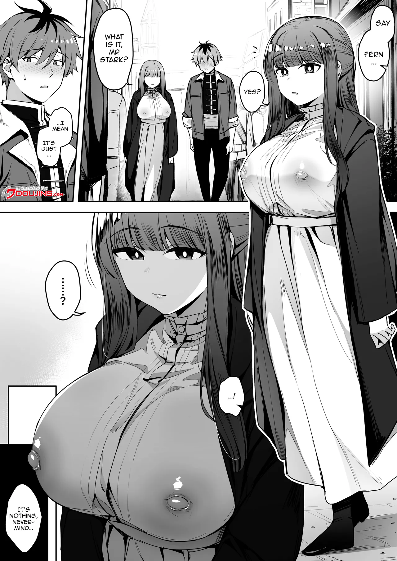 Saimin ni Kakatte Bokki Chikubi Marudashi no Fern-chan / A Hypnotized Fern Has Her Nipples Out For The World To See page 1 full