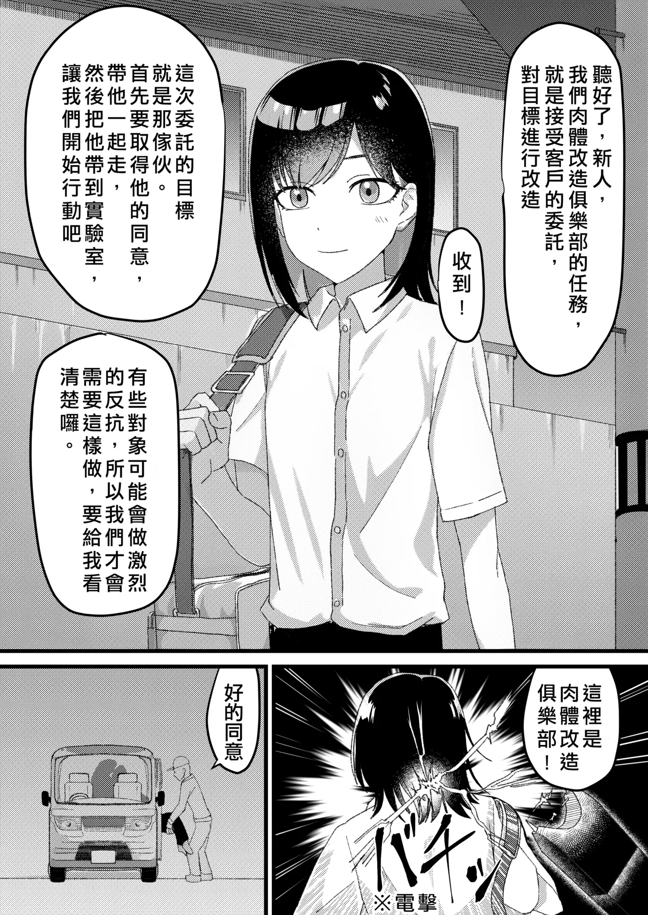 Nikutai Kaizou Club Shidou | 肉體改造俱樂部啟動! + 去勢雌化課程施術後 page 1 full