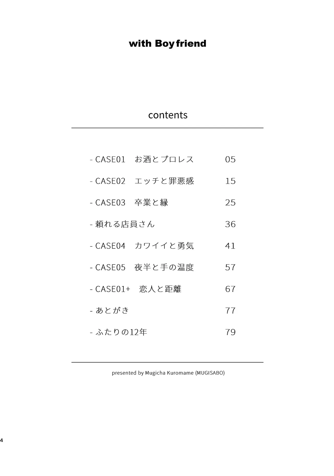 Boyfriend -Kuromame Mugicha Tanpenshuu- page 4 full