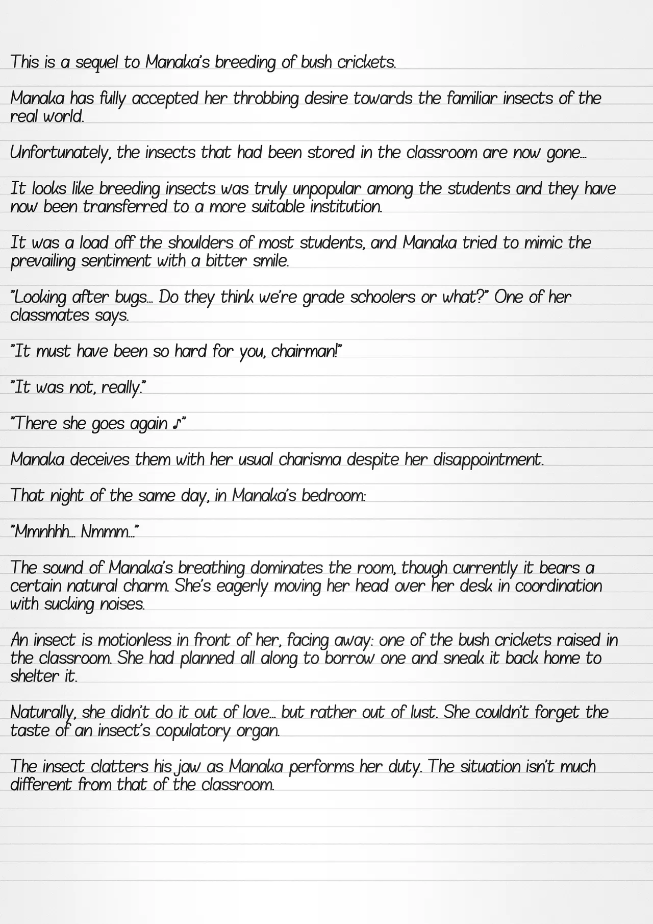 Misuke's Short Stories 21 - Manaka & A Gathering of Insects page 2 full