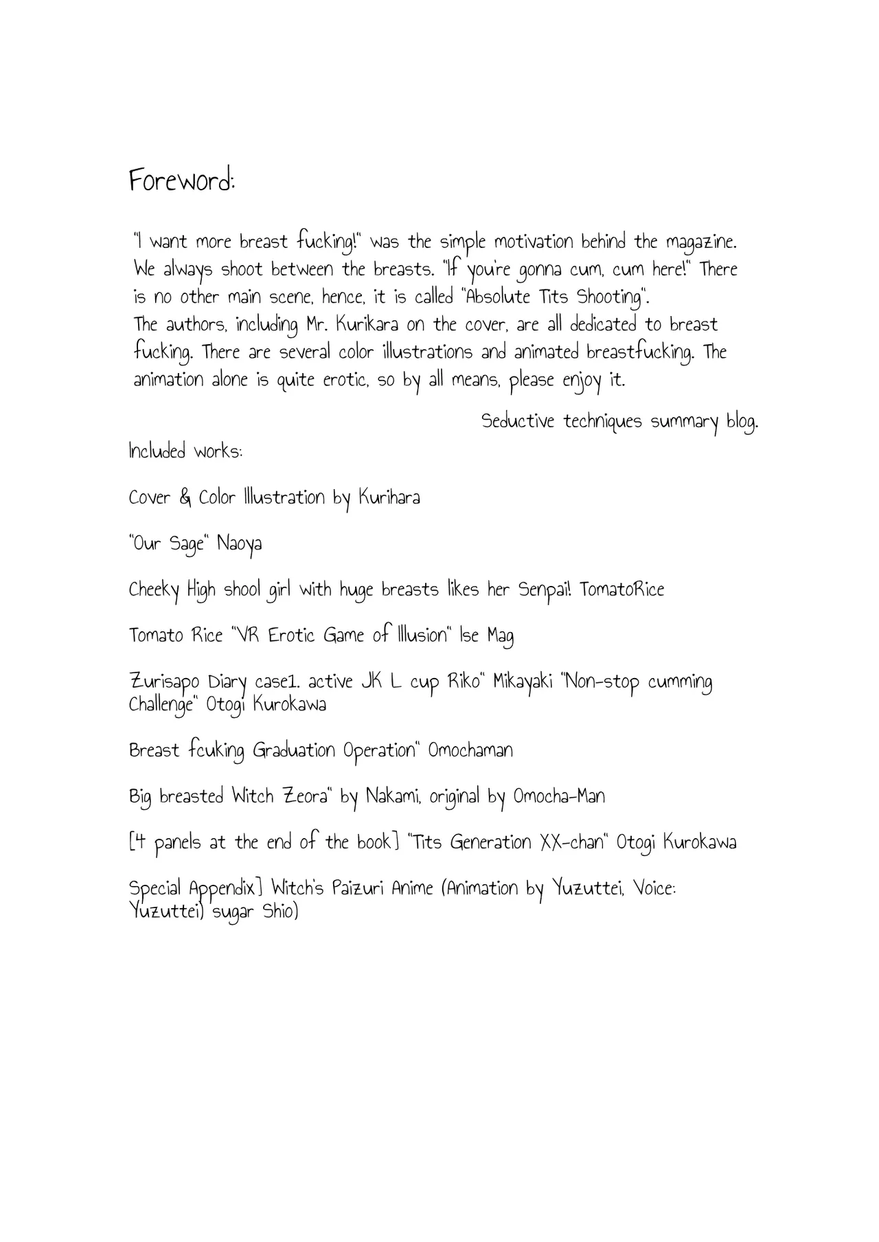 Paizuri Fetishist Magazine: "Total Climax Between Breasts!" Vol. 1 page 4 full