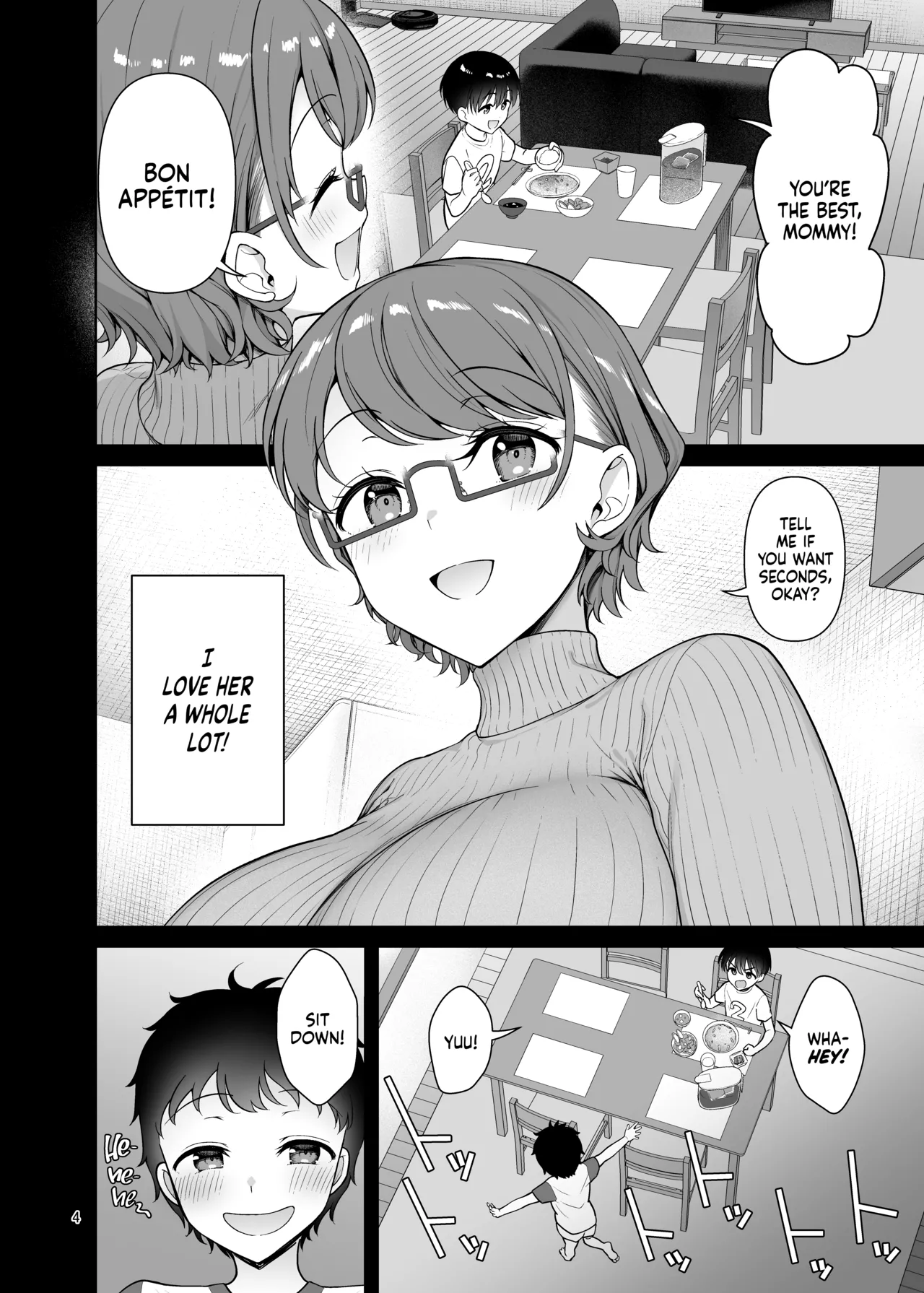 Boku no Mama wa Otouto no Mae de dake Dosukebe ni Naru｜My Mom Turns Into a Slut for My Little Brother, and Him Alone page 4 full