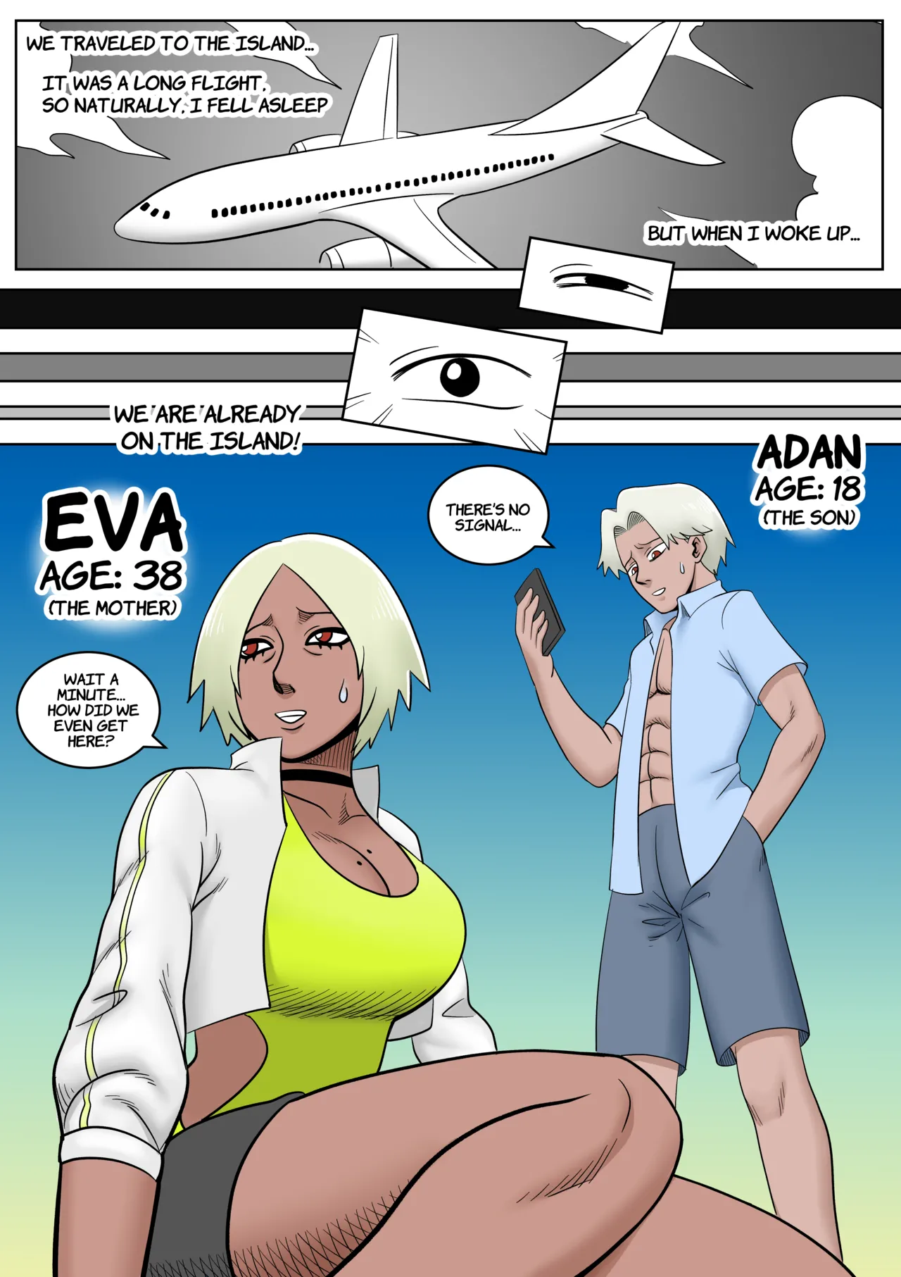 Mother and Son on a desert island #1 page 3 full