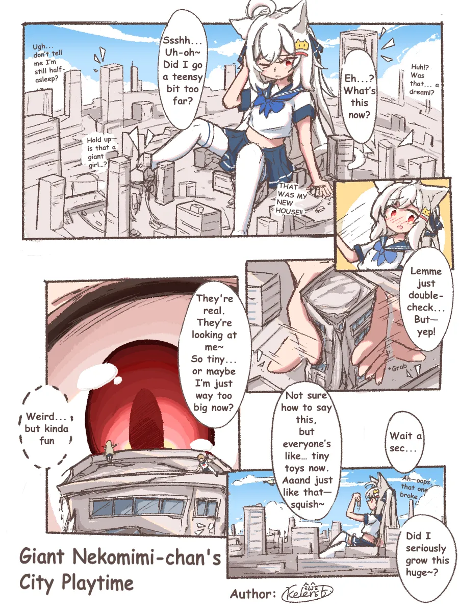 Kyodai Nekomimi-chan no Machi Asobi | Giant Nekomimi-chan's City Playtime page 2 full