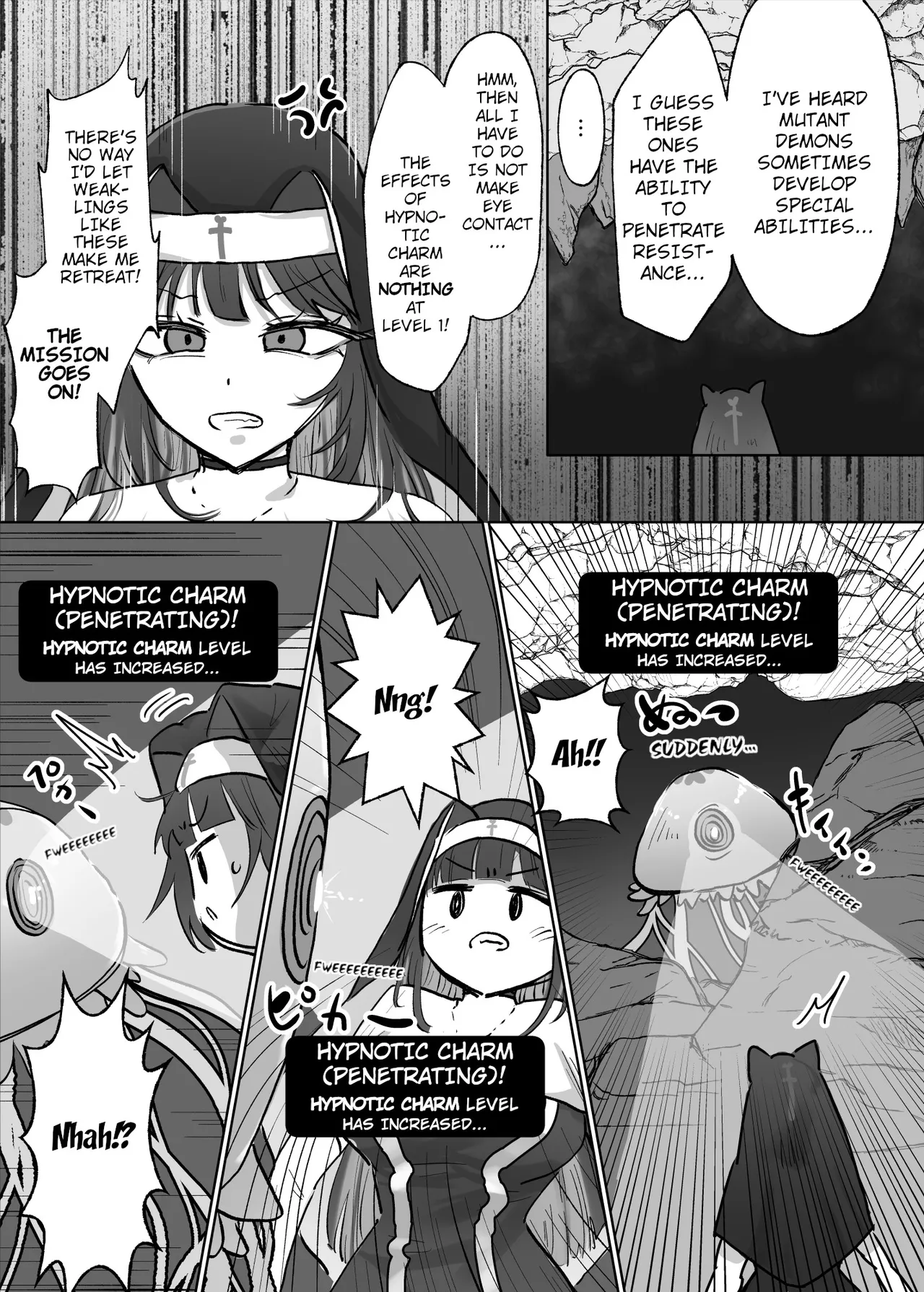Joutai Ijou Taisei Sister-san to Taisei Kantsuu Saimin Kurage | "Abnormal Status"-Resistant Nun vs. Resistance-Penetrating Hypnotic Jellyfish page 6 full