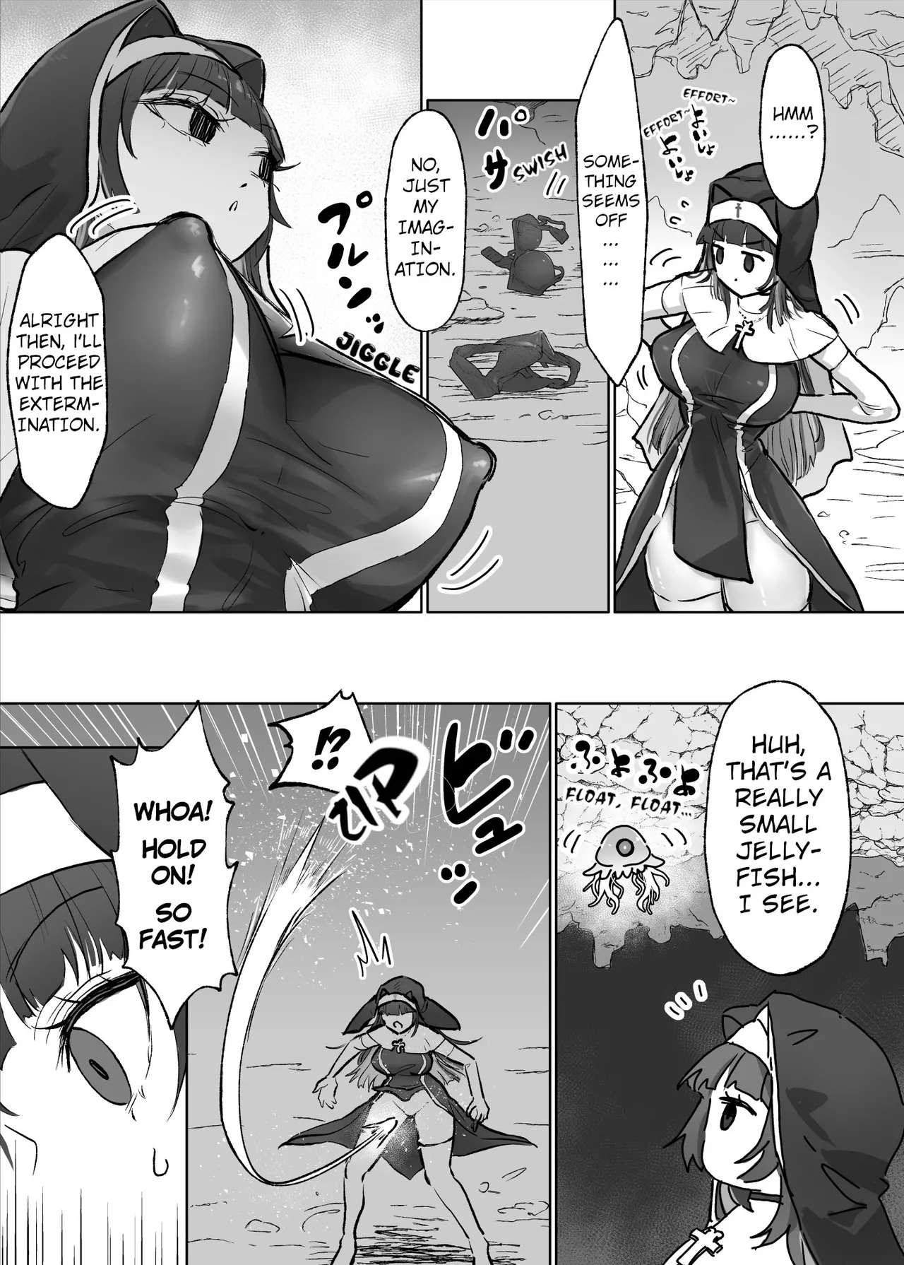 Joutai Ijou Taisei Sister-san to Taisei Kantsuu Saimin Kurage | "Abnormal Status"-Resistant Nun vs. Resistance-Penetrating Hypnotic Jellyfish page 8 full