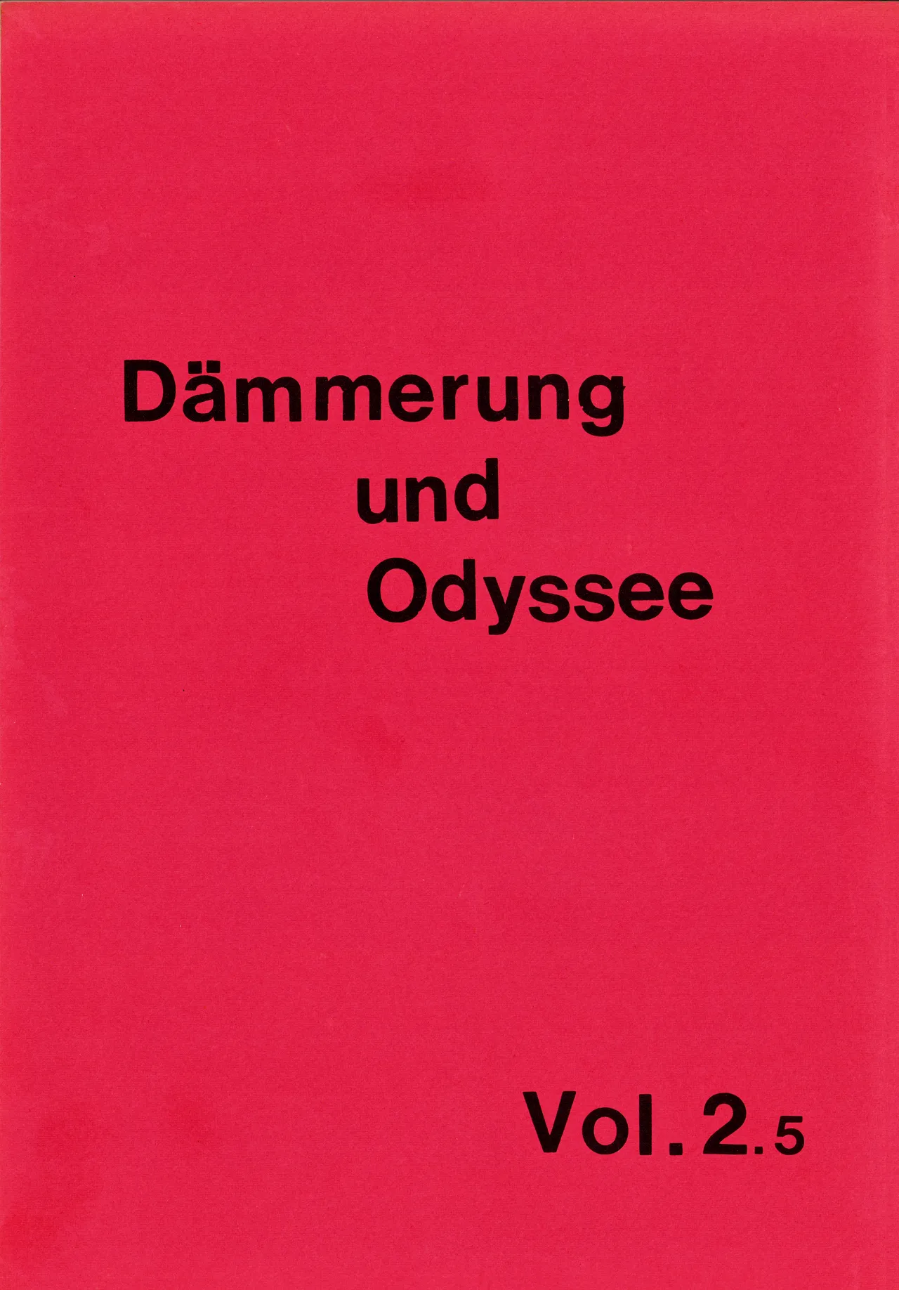 Dämmerung Und Odyssee Vol. 2.5 - Twilight Wandering page 1 full