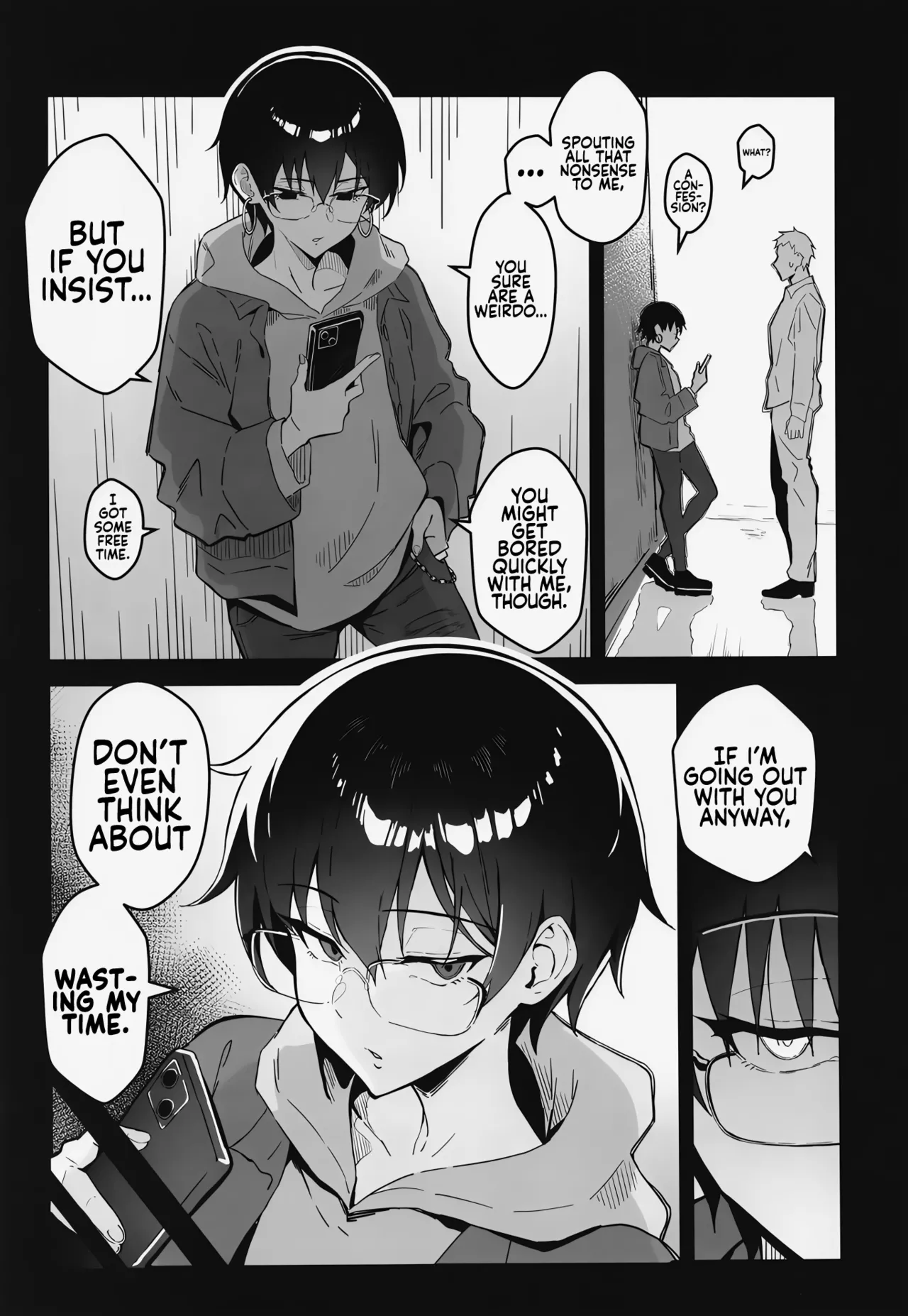 Buaisou na Kakure Kyonyuu Boyish Kanojo to Taikutsu na Date | A Boring Date with My Blunt, Boyish Babe and Her Hidden Assets page 2 full