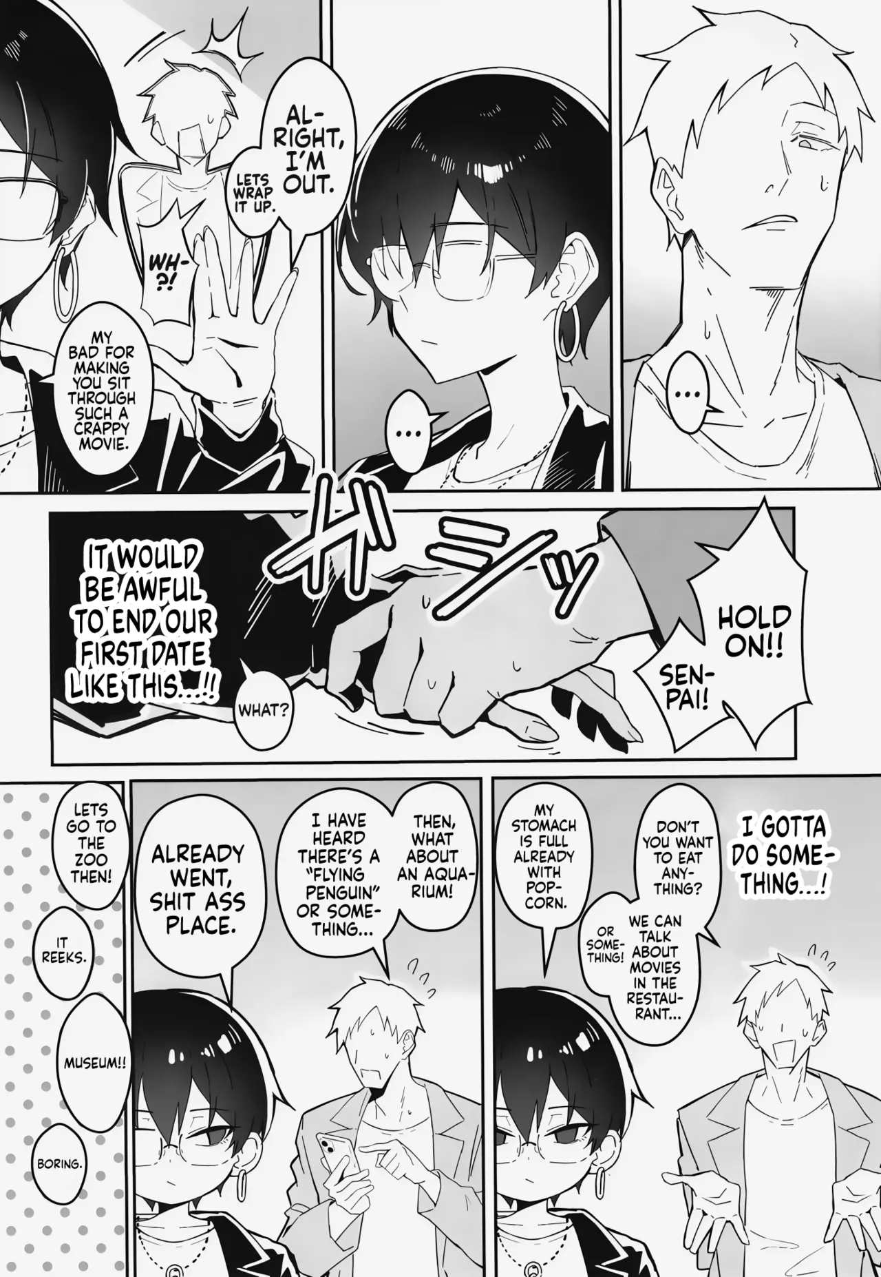 Buaisou na Kakure Kyonyuu Boyish Kanojo to Taikutsu na Date | A Boring Date with My Blunt, Boyish Babe and Her Hidden Assets page 6 full