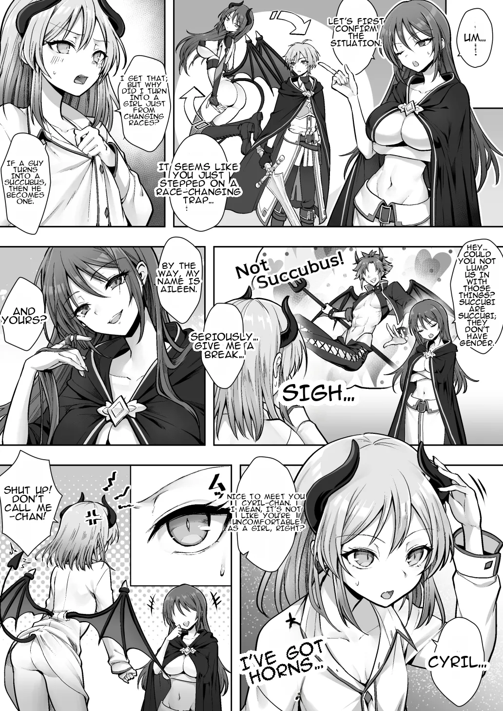 Shuzoku Henkou no Trap de Ningen Kenshi Osu ga Mesu Succubus ni! | A Male Human Swordsman Turns Into a Female Succubus Due to a Species-changing Trap! page 6 full