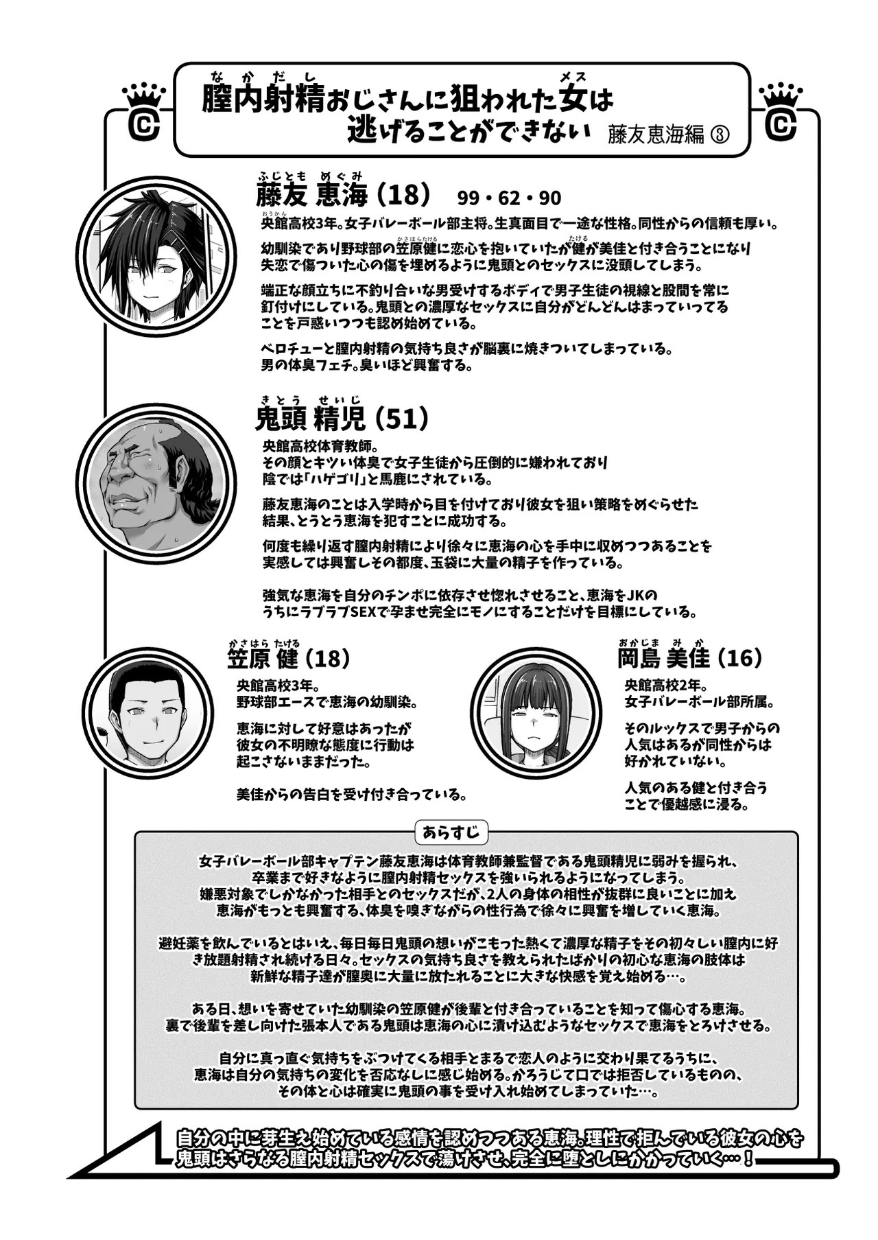Nakadashi Oji-san ni Nerawareta Mesu wa Nigeru Koto ga Dekinai ~Fujitomo Megumi Hen 3~ page 2 full