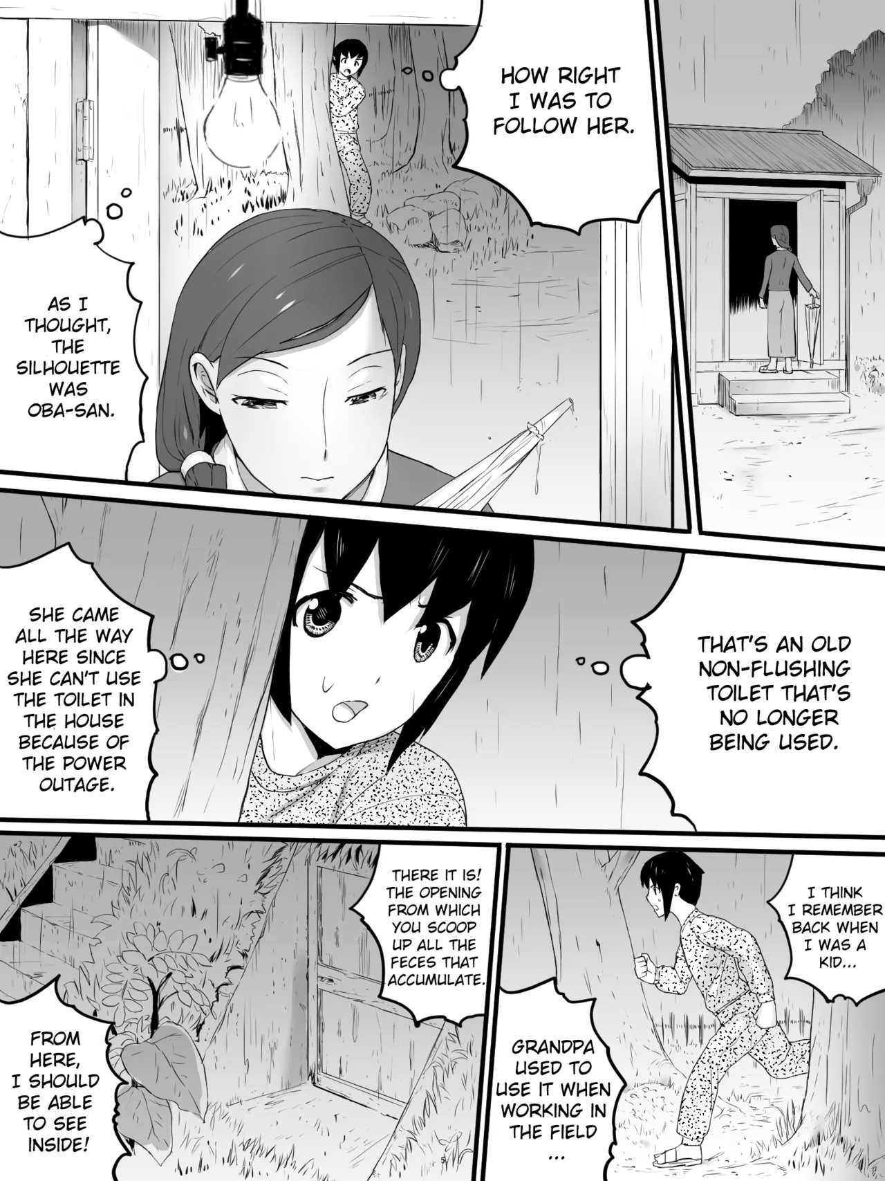 Sanbaizu - Oba-san no Toile o Shita kara Nozoku page 6 full