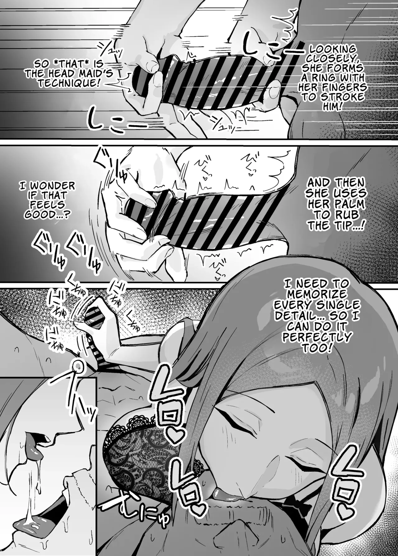 Akogare no Senpai Maidchou no Yotogi o Kengaku | Observing the Night Duties of the Admired Senior Head Maid page 10 full