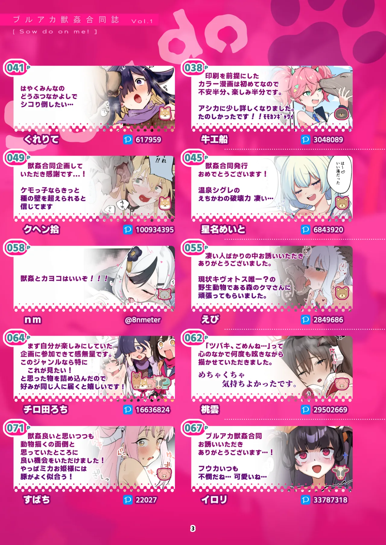 BluArch Juukan Goudoushi Sow do on me! vol.1 | Blue Archive Beastiality Anthology Sow do on me! vol.1 page 3 full