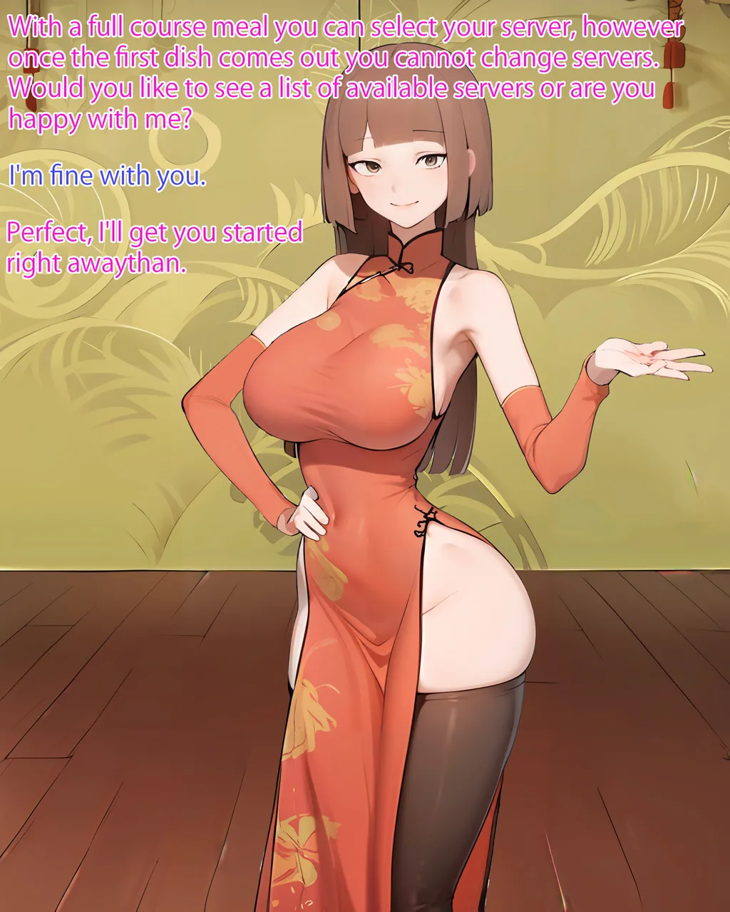 Full Course meal of a waitress page 4 full