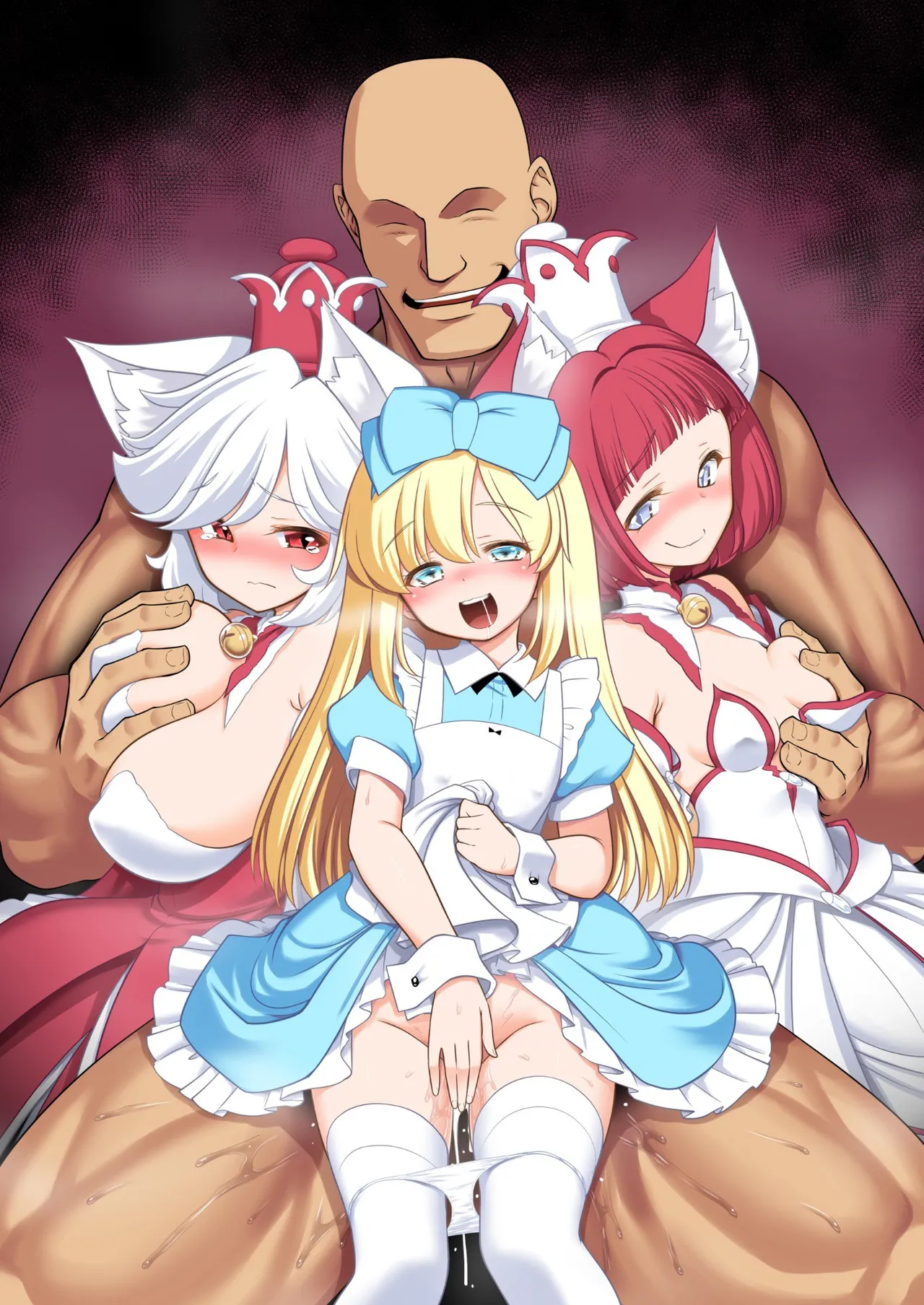 Monogatari Dori ni Shika Ugokenai Ehon no Naka no Alice-tachi wa Kagami no Kuni demo Ecchi na Koto Yaritai Houdai page 2 full