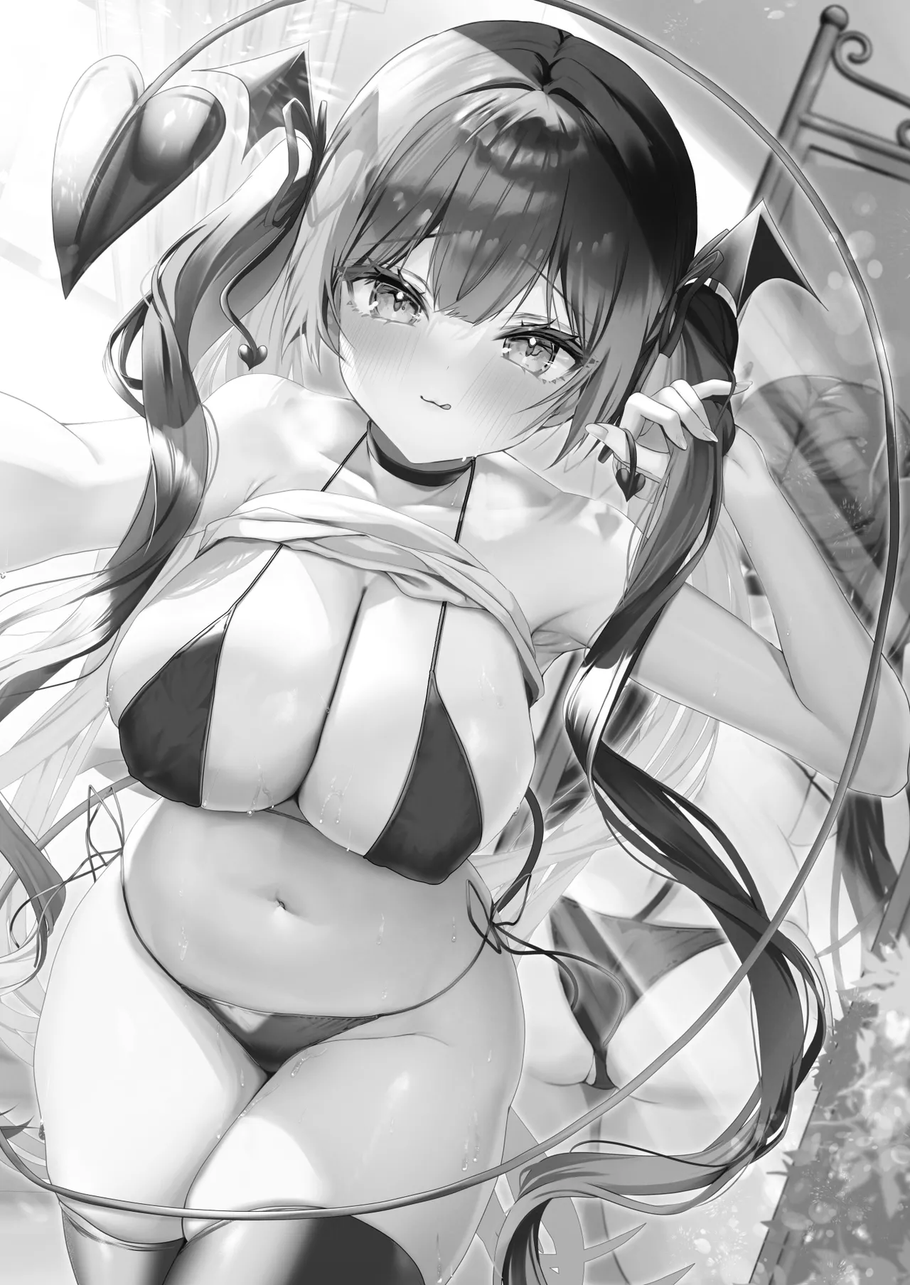 小悪魔ちゃんのこうげき！9汗だくお部屋水着えっち編 page 2 full