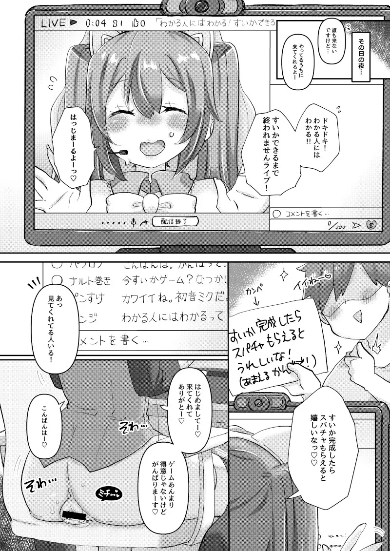 ミクちゃんはライブ配信中えっちな姿をさらしてしまったようです page 4 full