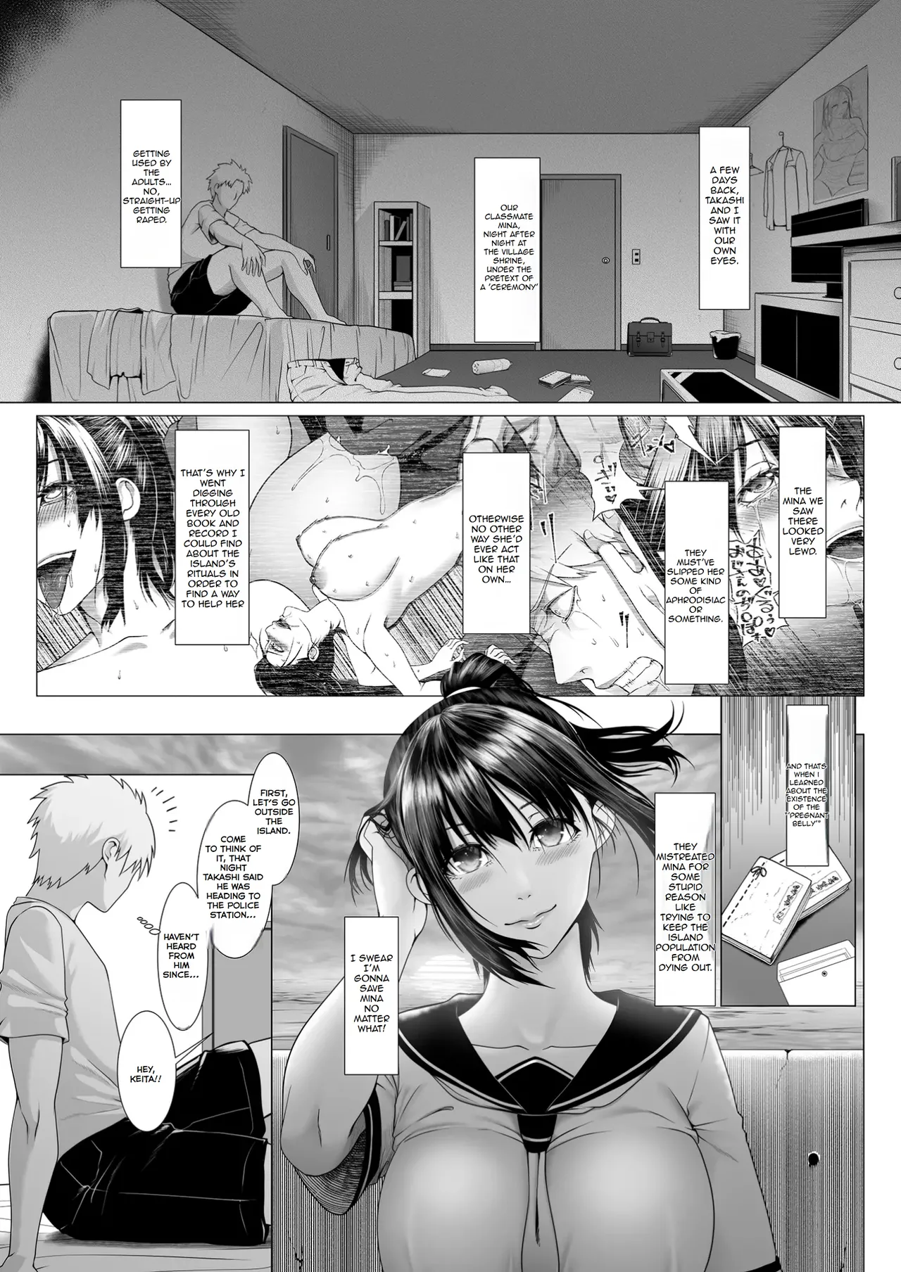 Haramase no Shima 4 ~Kodane o Shikomare Modaeru Otome~ | Pregnant Island 4 - A Girl is Agonisingly Filled With Semen page 3 full