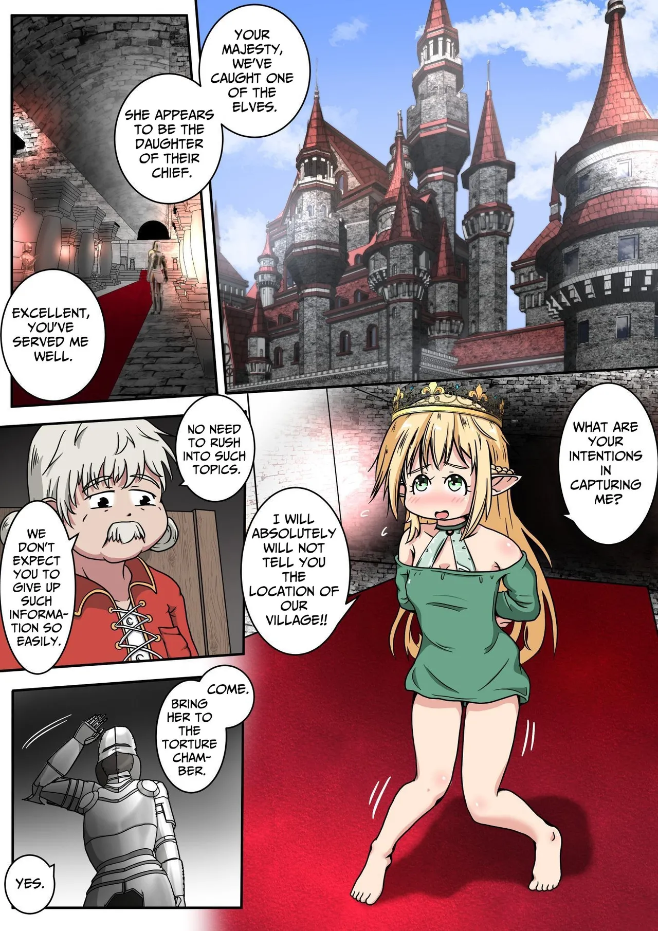 Elf Musume-san no Shiri Ana ni Yamaimo o Tsugikomu Ohanashi | Stuffing A Mountain Yam Into The Elf Daughter's Ass page 2 full