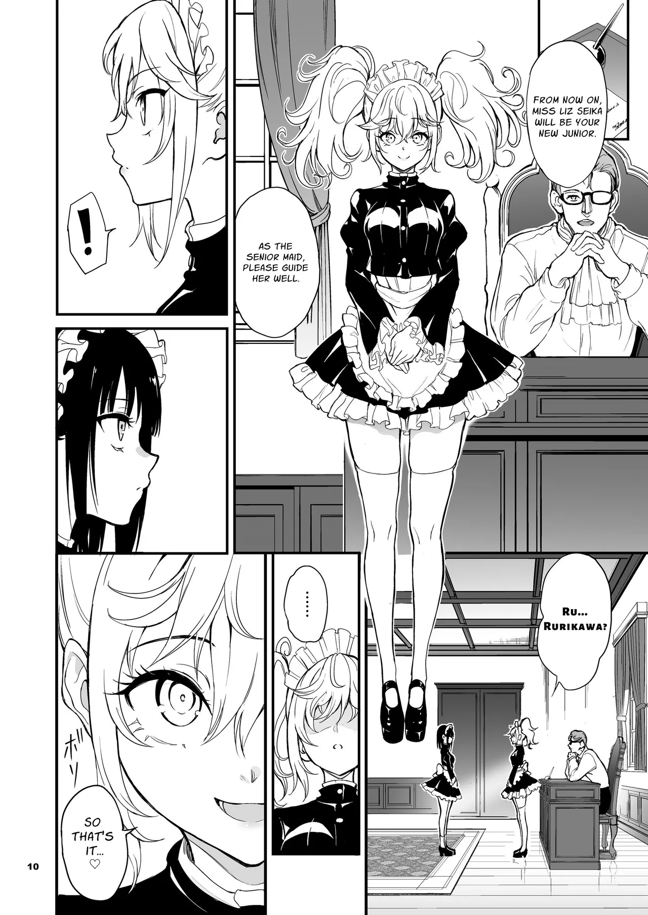 Maid Kyouiku. 8 -Botsuraku Kizoku Rurikawa Tsubaki- | Maid Education 8 - Fallen Aristocrat Rurikawa Tsubaki page 10 full