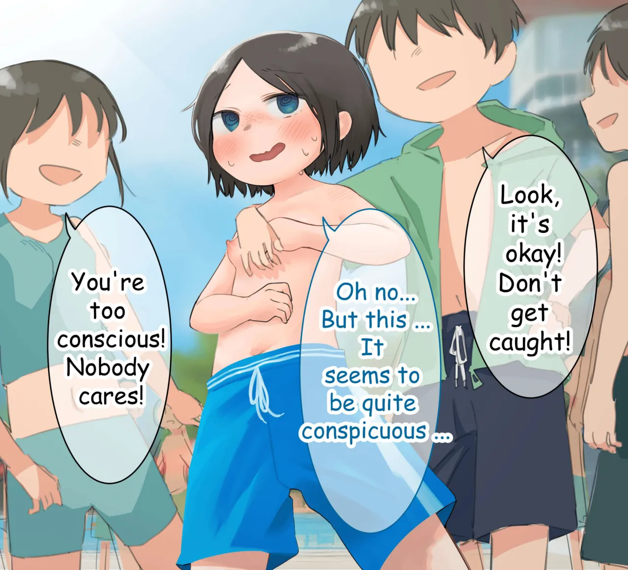 Mizugi Hagitori no Ijime o Ukeru Onnanoko I Girl stripped naked in pool page 1 full