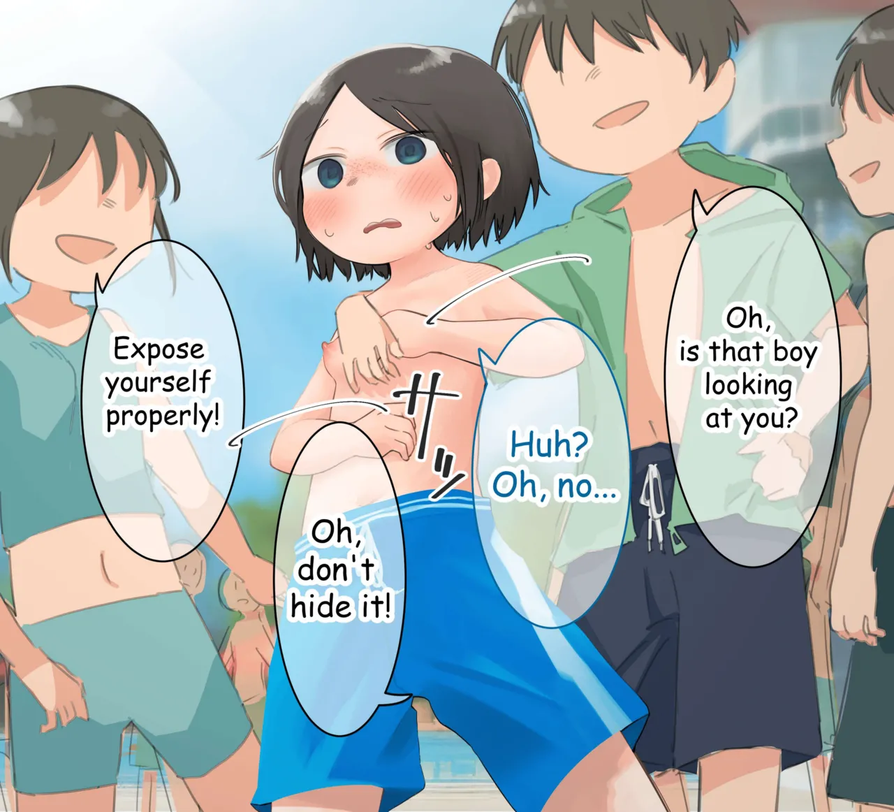 Mizugi Hagitori no Ijime o Ukeru Onnanoko I Girl stripped naked in pool page 4 full