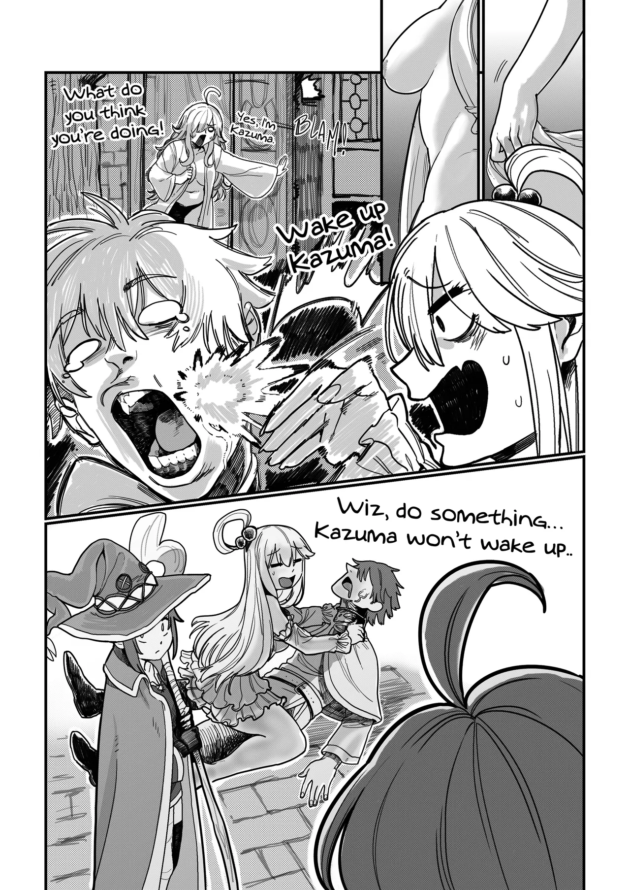 Konosuba: Wiz's possessed Bathtime page 9 full