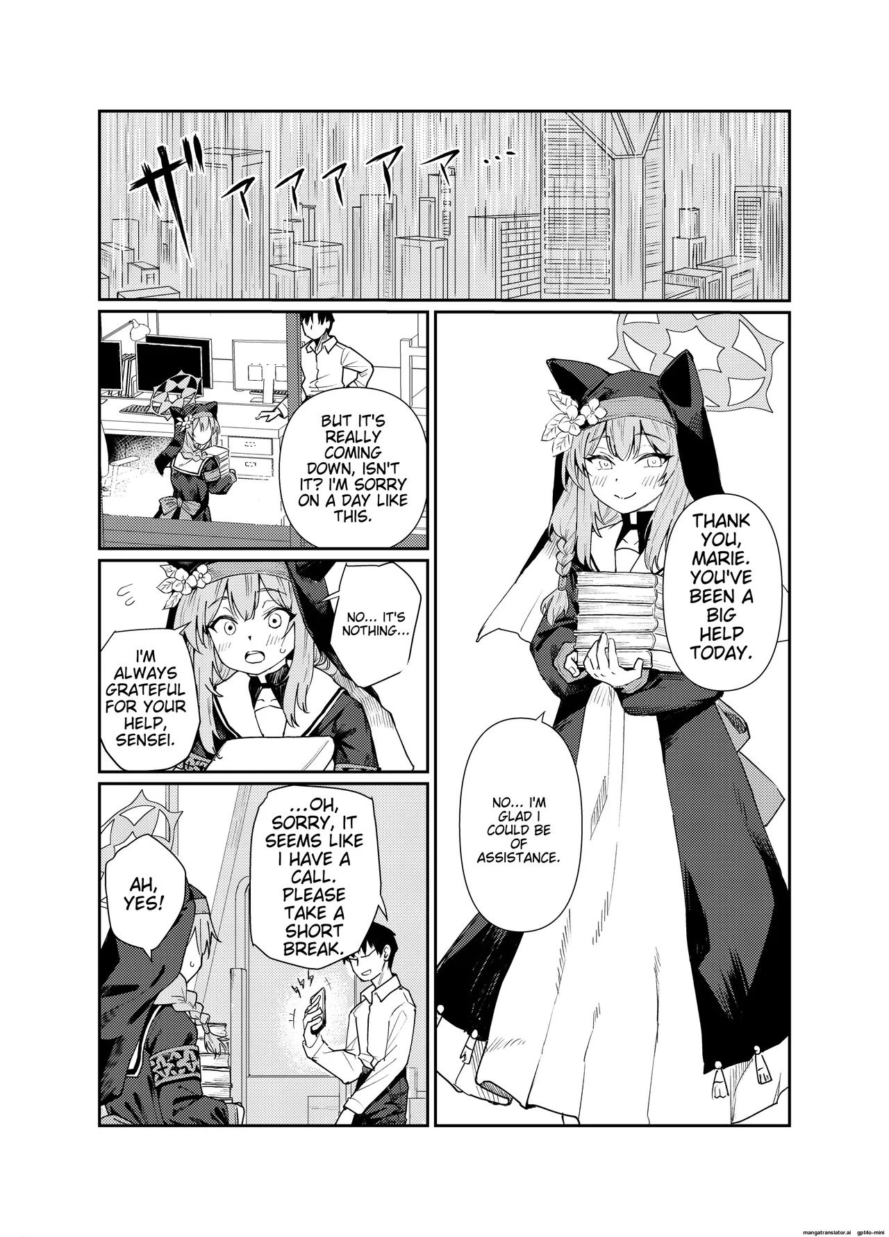 Marie was sleeping in the Sharre clubroom. page 3 full