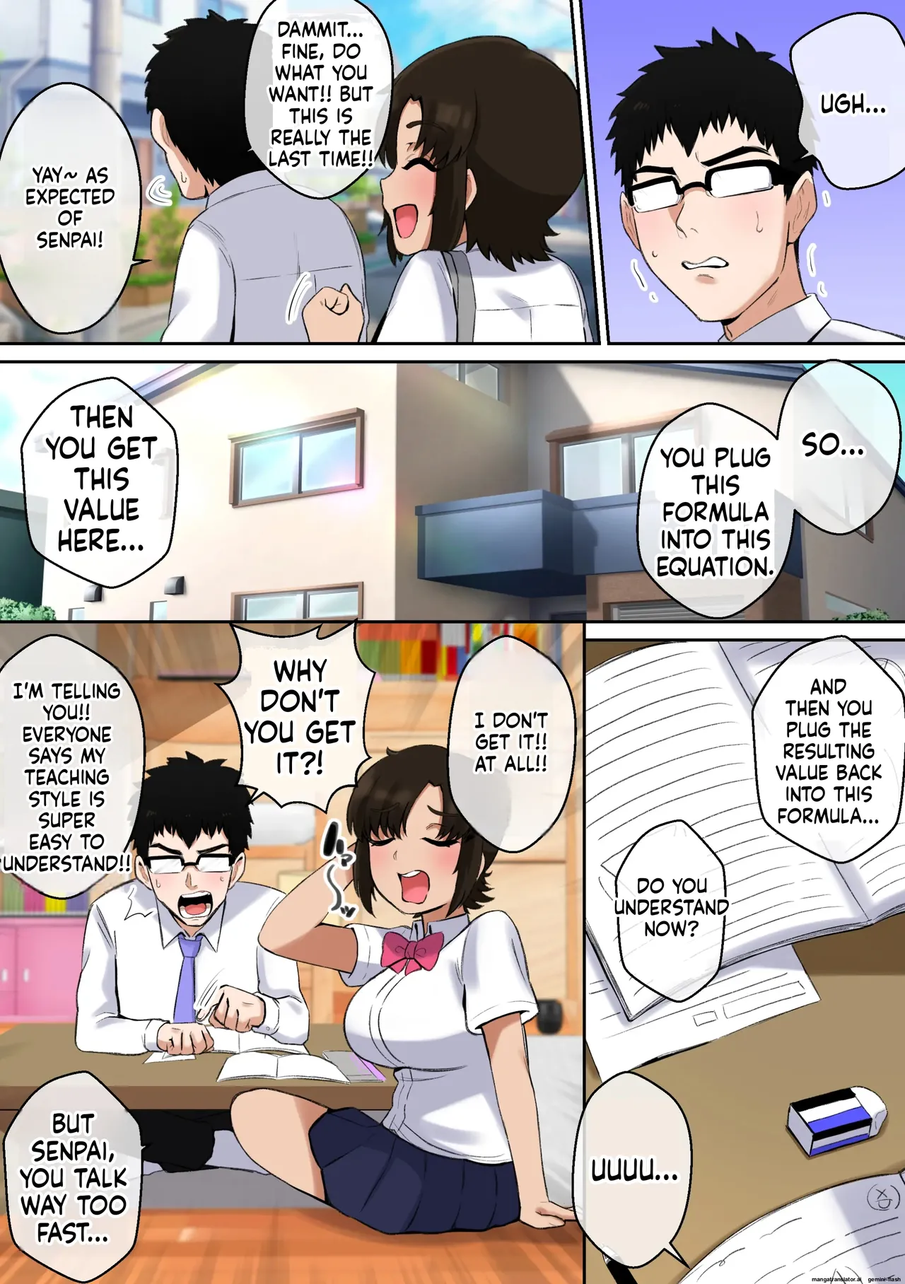 Namaiki Aho Kouhai no Paizuri no Mae de wa Baka ni Naru Boku page 5 full