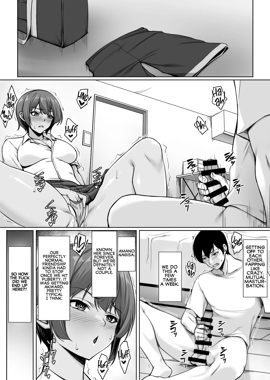 Sougo Onanii de Osananajimi wa Itsumo Iku! ~Kore Ijou Iku to Tomaranai yo?~ | My Childhood Friend Loves It When We Jerk Off Together! But What Will Happen If We Keep Going!? page 6 full