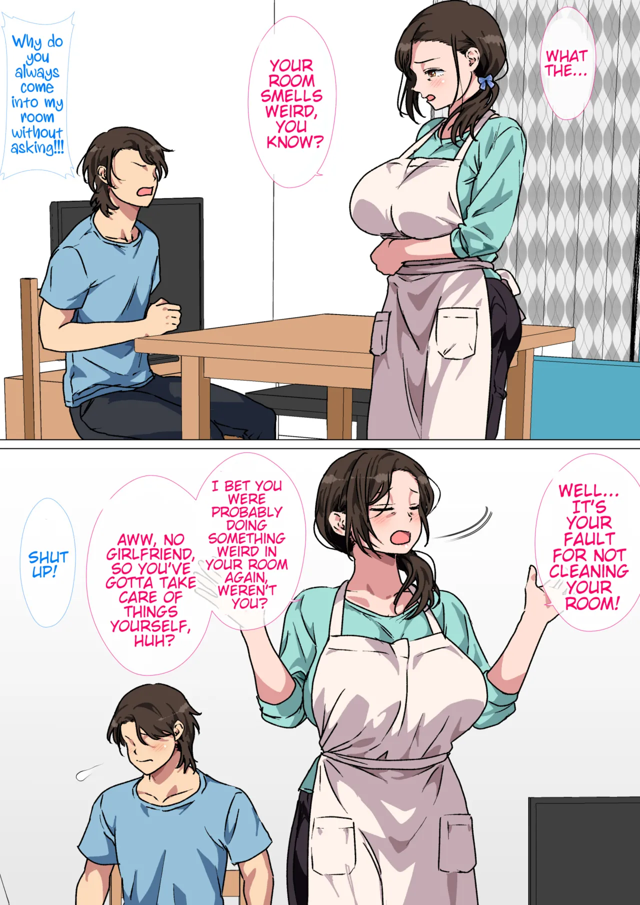 Haha ga Ecchi na Chouhatsu Shite Kita node Gaman Dekizu ni Hangeki Shimashita. | My mom started teasing me in a sexy way, so I couldn't help but fight back. page 8 full