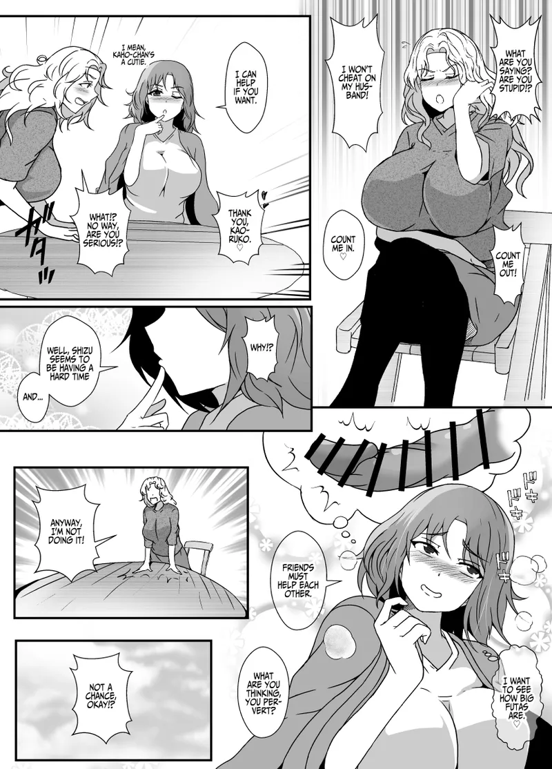 Musume ga Futanari Zetsurin nanode Mamatomo ni Seishori o Tetsudatte Morau | My Daughter Is An Insatiable Dickchick, So I Asked My Fellow Mother Friends For Some "Help" page 4 full