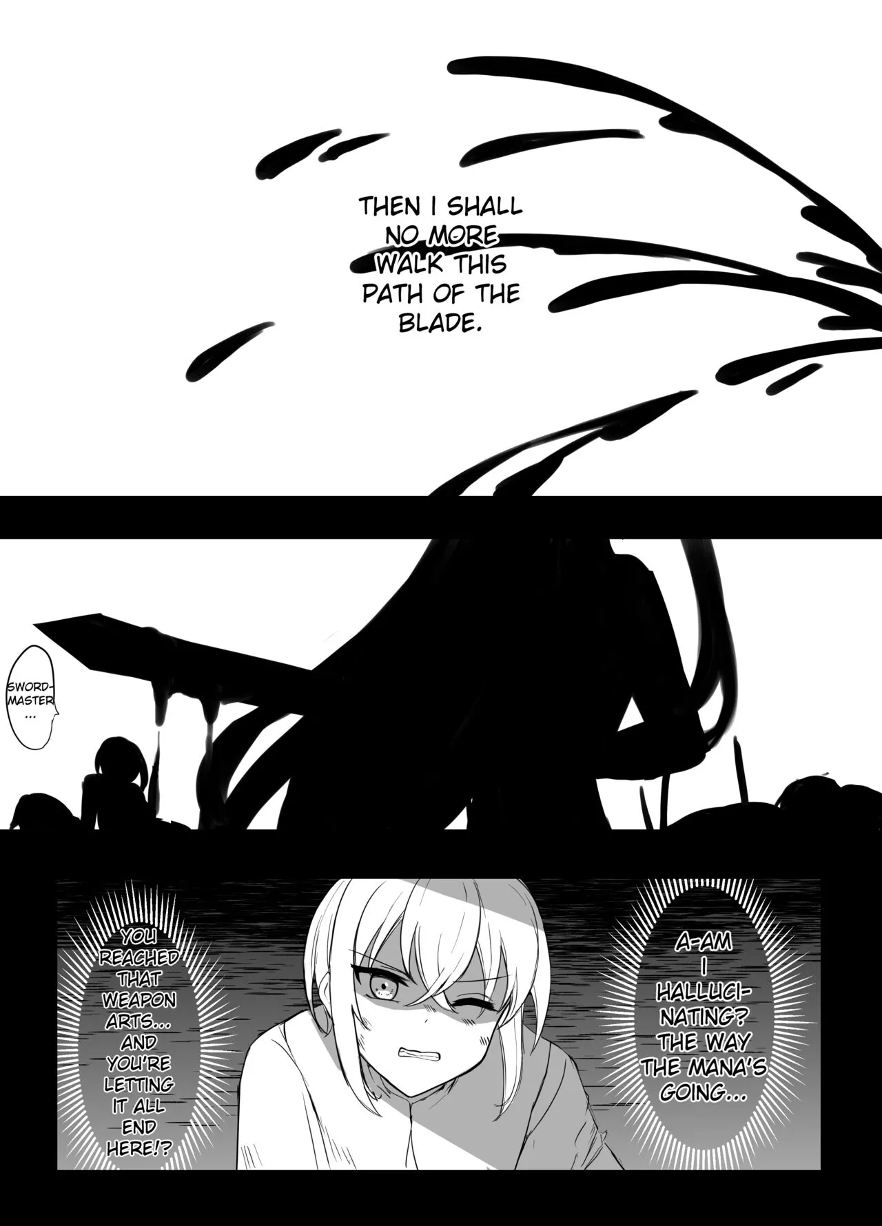 Maou Toubatsu Shippai Heroine Gisei Normal End de Utsu ni Natta Koutensei Futanari Kenshi to Otokonoko Shinkan no Hanashi | Crestfallen Futanari x Femboy Priest: Prepare to Cum Edition page 7 full