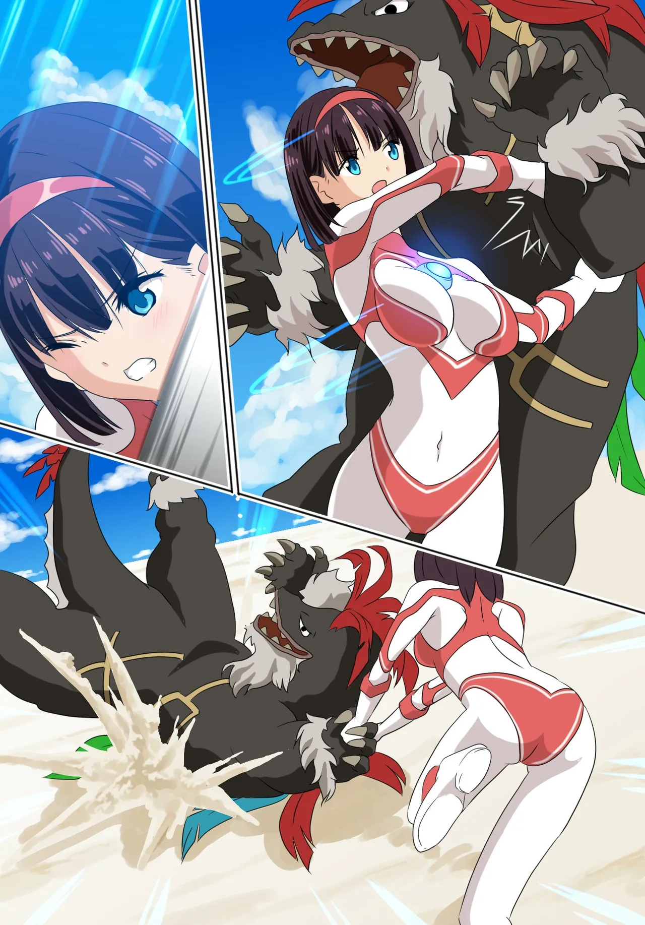 羽針で胸を責められるウルトラアイリ 被羽针攻击胸部的奥特艾莉  第1-60篇 page 5 full